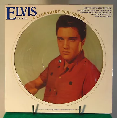 ELVIS PRESLEY--A Legendary Performer Volume 3-- Promo Picture Disc LP • $13.99