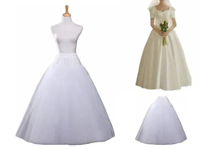 £15.89 • Buy RULTA UK White 3-Layers Tulle Hoopless Wedding Dress Underskirt Petticoat QK
