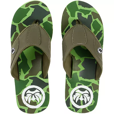 Mens Urban Beach Mirage Camoflauge Toe Post Flip Flops Beach Sandals • £11.95