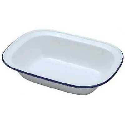 Falcon Enamelware Oblong Pie Dish White 28cm 44028 • £11.35