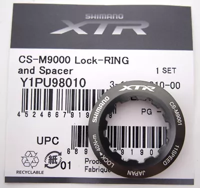 SHIMANO Lock Ring For XTR CS-M9000 Cassette 11T Black Lockring & Spacer • $14.23