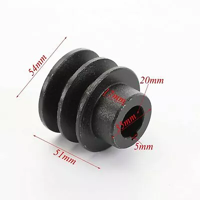 Double Groove V-Belt Pulley For 20mm Bore Shaft 168F/170F Gas Engine GX110 GX120 • $14.79