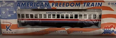 K-Line Aluminum O Scale American Freedom Train Lounge Car#203 18”  K4601-30203 • $399