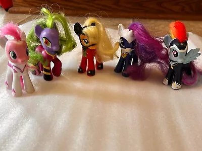 My Little Pony Power Ponies Super Heroes 3” LOT Of 5 Ponies C-029A - 2010 • $13.99
