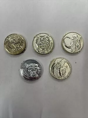 Lot Of 5 Vintage MMPR Mighty Morphin Power Rangers Morpher Gold Coins • $49.99