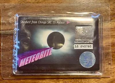 Authenticated Meteorite Sample - Stardust From Chinga SRC 15 Meteor Sealed Card • £8