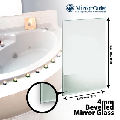£124.99 • Buy Extra Large Mirror Bevelled Bathroom Glass 4mm Thick 6Ft X 4Ft 183cm X 122cm