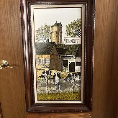 H. Hargrove Painting Dairy Cows: Oil Art Painting Farmed @ Signed • $75