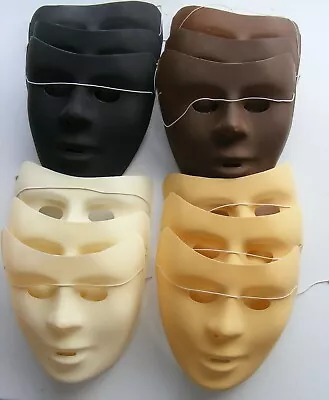 £10.50 • Buy 12 Multicultural Full Face Masks To Decorate Kids Children's Crafts Fancy Dress 