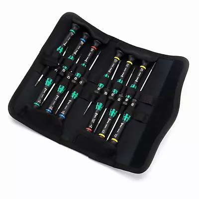 Wera 073675 Kraftform 12 Piece Micro PrecisionSlotHexTorxPh Screwdriver Set • £38.95