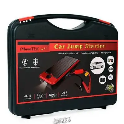 Kocaso-12000 MAh Car Remote Mobile Jump Starter I-mountTek LED SOS USB Chargers • $89.95