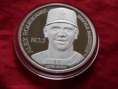 Alex Rodriguez A-Rod 1997 Enviromint Baseball 1 Troy Ounce .999 Silver Round #26 • $54.95