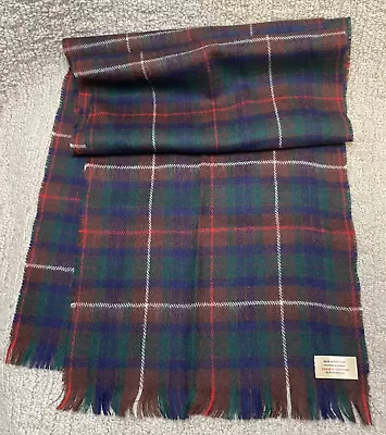 Vintage Rodlinoch Scotland Wool Scarf Fraser Hunting Tartan Plaid Fringe • $15.33