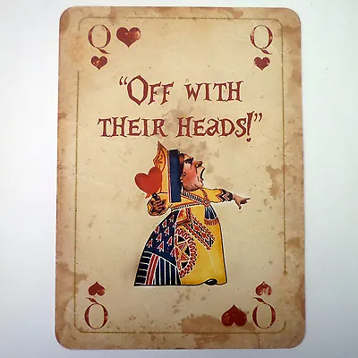 £3.69 • Buy 1 Alice In Wonderland A4 QUOTE Giant Playing Card Prop Mad Hatters Tea Party Q