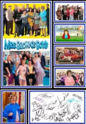 MRS BROWNS BOYS COMEDY 1 X MONTAGE CAST SIGNED PHOTO PRINT 8 X 6 CHARITY LIST • £5.99