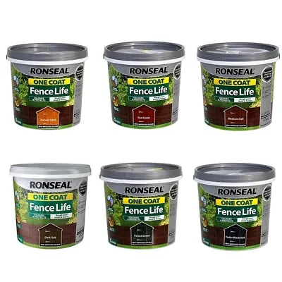 Ronseal 9L One Coat Life Quick Dry Garden Shed & Fence Paint All Colours!!!!!!!! • £19.89