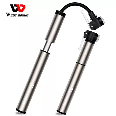 WEST BIKING 120PSI Bicycle Pump Cycling Tire Inflator Portable Mini Bike Pump • $12.14