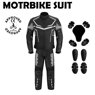 UK Motorbike Waterproof 2 Piece Suit Motorcycle Jacket With Trousers CE Approved • $101.05