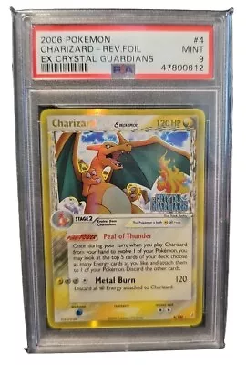 2006 Pokémon Charizard Reverse Holo EX Crystal Guardians #4 PSA 9 MINT 47800612 • $965.10
