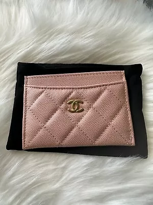 Chanel Card Holder Dusty Pink Caviar Leather • £82.38