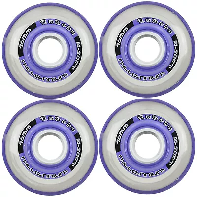 Labeda Millennium Gripper Purple Roller Hockey Inline Wheels 76mm X-SOFT 4 Pack • $39.96
