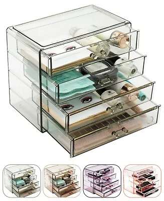 Sorbus 4 Drawer Acrylic Makeup Organizer - Jewelry Cosmetic Storage Case Display • $30.99