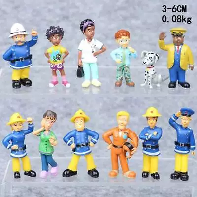 12Pcs/Set Fireman Sam Action Figures PVC Model Cartoon Doll Kids Toys Gift AU • $17.29