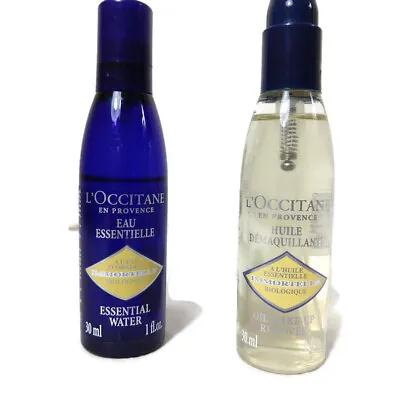 L'Occitane Immortelle Essential Water Spray & Oil Make Up Remover 2pc Travel Set • $19.99