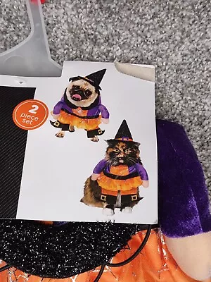 $9.99 • Buy Halloween Witch Dog Costume Size Small Pug Jack Russell Shih Tzu NEW Pet Costume