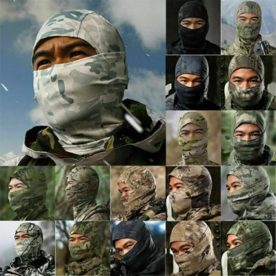 $8.99 • Buy Camo Hunting Balaclava Full Face Mask UV Protection Airsoft Tactical Combat Cap