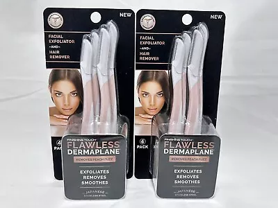 Finishing Touch Flawless DermaPlane Facial Exfoliator And Hair Remover Set Of 8 • $28.86