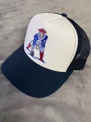 Throwback Classic Logo New England Boston Patriots Trucker Hat Cap Snapback • $22.20