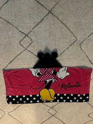 Disney Minnie Mouse Kids Hooded Bath Towel Wrap 20” X 45” • $7.99