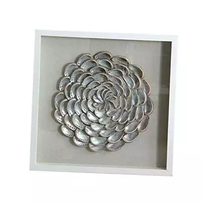 Coastal 24 X24  Natural Abalone Shell Flower Shape Wall Art With 2.23-LFGM-0948 • $177.73