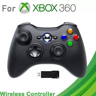 For Microsoft XBOX 360/PC Windows 7810 Wireless Game Controller Gamepad BLACK • $22.99