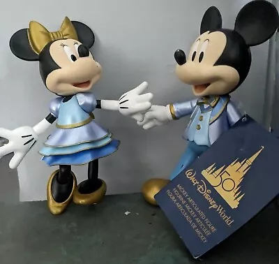 Walt Disney World 50th Mickey And Minnie MouseArticulated Figure Walt Disney Wor • $3
