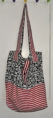 Handmade Extra Large Totebag Stripes Mustaches • $20