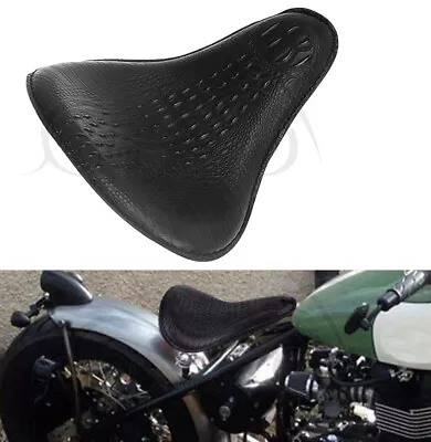 Black Solo Seat For Harley Electra Glide Honda Yamaha Kawasaki Vulcan 500 Suzuki • $34.98