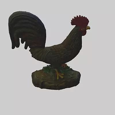 Vintage Cast Iron Rooster Door Stop 15  H X 10 W Country Farmhouse Decor • $75