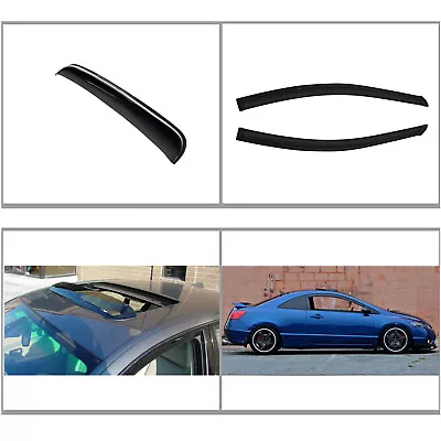 Side Window Visor And Sun Moon Roof Deflector Fit 2006-2011 Civic 2-Door Coupe • $69.99