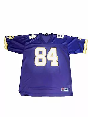 Nike Jersey Adult 2XL Purple Randy Moss 84 Vikings Minnesota NFL USA Vintage* • $32.99