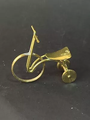 Vintage Gold Brass Tricycle Bike Doll House Miniature Trinket  • $9.97