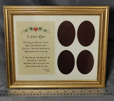  I Love You  Photo Framed Poem In Wooden Frame Perfect As A Gift • £15.99