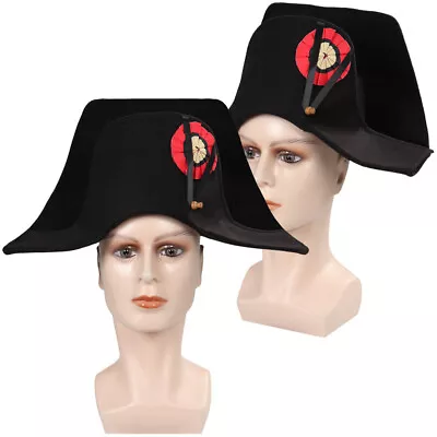 Napoleon Cosplay Hat Cap Halloween Carnival Costume Accessories Hat Captain Gift • £13.19