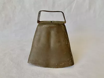 Vintage Copper Brass Cow Bell Loud Square Handle 3.25 X2.5  Farm Animal Bell • $26