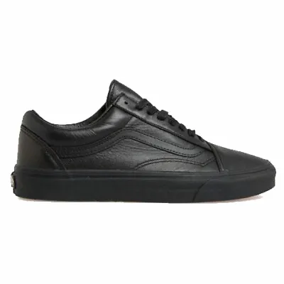 Vans Old Skool Pro Leather Black Mens Skateboard Shoes • $118.99