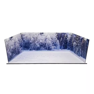 Diecast Model Car Diorama Display Case Wood Shelf 1:18 1:24 Winter Snow • $14.95