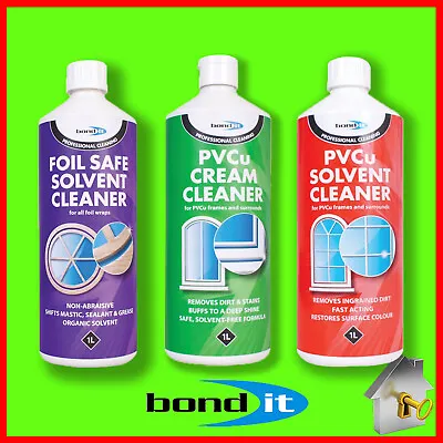 UPVC Solvent/Foil Safe/Cream Cleaners For Window & Doors Bond-It PVC Windows  • £10.49