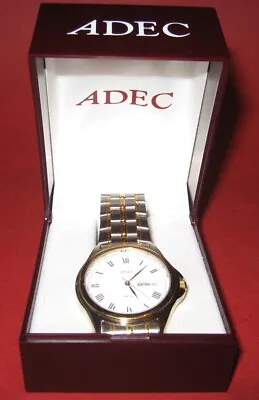 ADEC Men’s Watch With Date /Gold & Silver/ New -* • $95