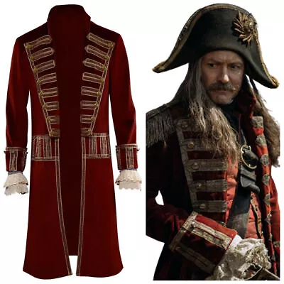 Captain Hook Cosplay Costume Peter Pan And Wendy Jacket Coat Outfits Party Suit • £63.46